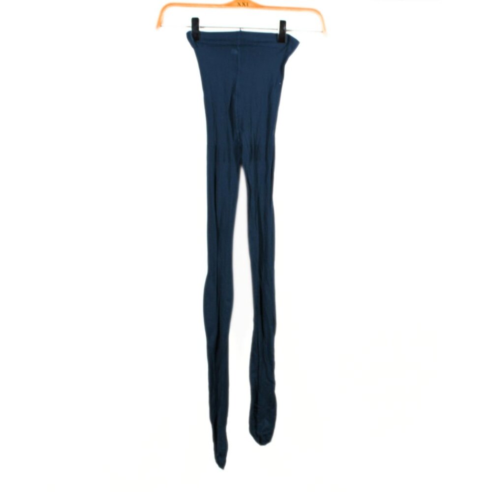 Vintage Y2K Teal Tights – Size M/L – 2000s Aesthetic